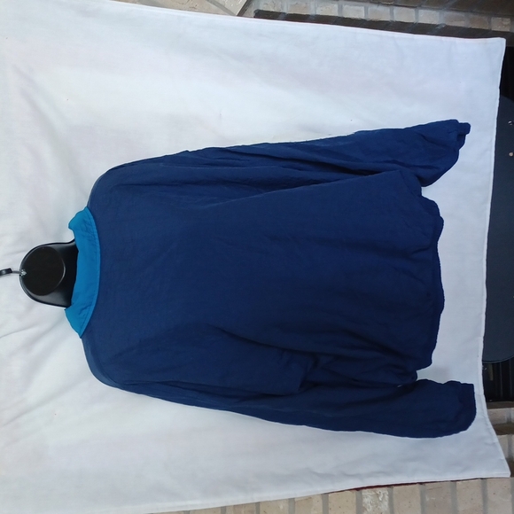 Pierre Cardin 90s vintage Windbreaker , navy, turquoise, white, L - Picture 4 of 7